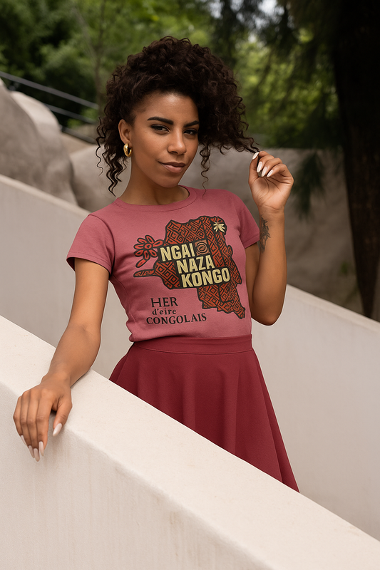 Women's Relaxed T-Shirt 🔥 Ngai Naza Kongo – Je Suis le Congo 🔥