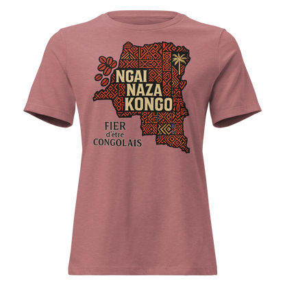 Women's Relaxed T-Shirt 🔥 Ngai Naza Kongo – Je Suis le Congo 🔥