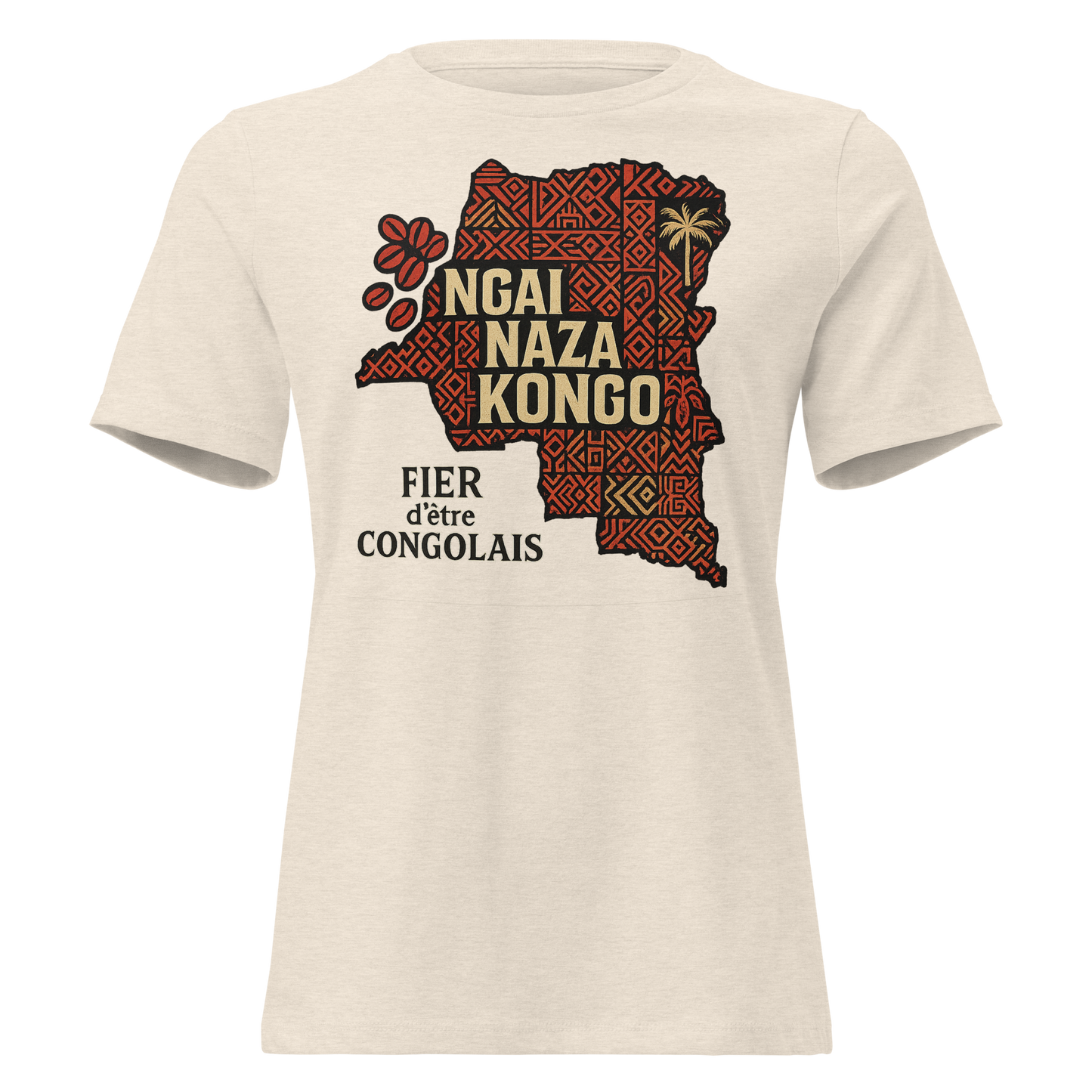 Women's Relaxed T-Shirt 🔥 Ngai Naza Kongo – Je Suis le Congo 🔥