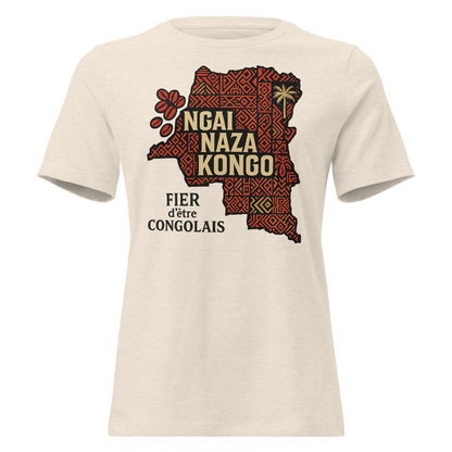 Women's Relaxed T-Shirt 🔥 Ngai Naza Kongo – Je Suis le Congo 🔥