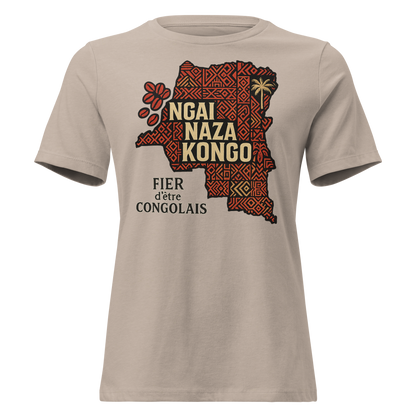 Women's Relaxed T-Shirt 🔥 Ngai Naza Kongo – Je Suis le Congo 🔥