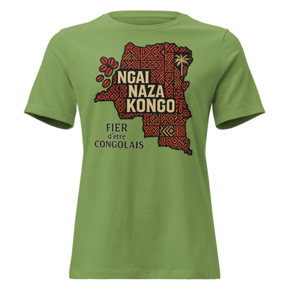 Women's Relaxed T-Shirt 🔥 Ngai Naza Kongo – Je Suis le Congo 🔥